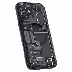 Spigen Ultra Hybrid MagSafe Zero One iPhone 16 - tummanharmaa