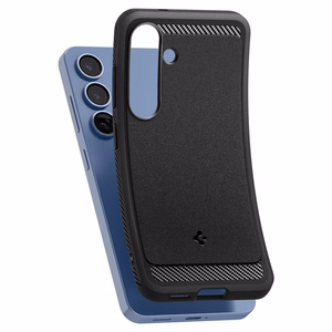 Spigen Rugged Armor Mag MagSafe suojakuori Samsung Galaxy S25 -puhelimelle - matta musta
