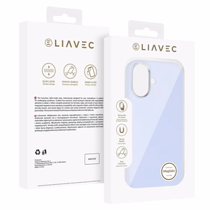 Liavec Silky suojakuori metallisella kamerakehyksellä Iphone 17 -puhelimelle sininen