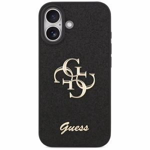 Guess Fixed Glitter Big 4G Suojakuori iPhone 17:lle - musta