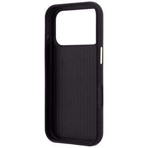Guess Grained & Big Resin Logo -suojakuori laitteelle iPhone 18 Pro / 17 Pro – musta