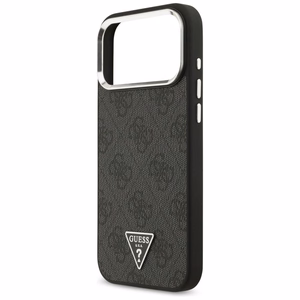 Guess MagSafe-yhteensopiva Suojakuori iPhone 17 Pro Max:lle GUHMP17XP4TSRCMK (PU 4G W/Triangle Logo SL) Musta
