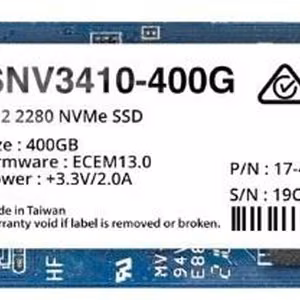 SSD-levy Synology SNV3400 400GB M.2 NVMe PCIe luku 3000 MB/s kirjoitus 750 MB/s