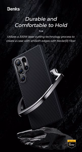 Benks Magnetic Armor Pro Kevlar Case 600D (0041) for Samsung Galaxy S24 Plus black