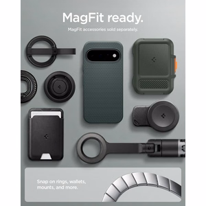 Spigen Liquid Air Mag MagSafe suojakuori mallille Google Pixel 11 – väri: tummanvihreä