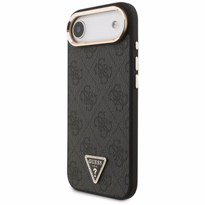GUESS suojakuori iPhone 17 Air MagSafe-yhteensopiva GUHMP17MP4GTDGMK (4G PU W/ Triangle Logo) kultainen ja musta