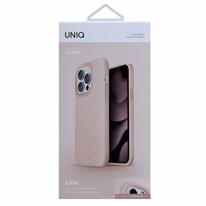 Uniq Lino kotelo iPhone 13 Pro / iPhone 13 - vaaleanpunainen