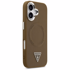 Guess Triangle Logo MagSafe -suojakuori iPhone 17 - ruskea
