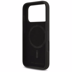 Case Karl Lagerfeld Liquid Silicone Karl and Choupette MagSafe Apple iPhone 17 Pro Max black