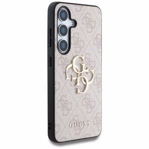 Guess Suojakuori Samsung S25 Plus:lle GUHCS25M4GMGPI (4G PU Big Logo) vaaleanpunainen