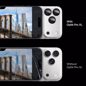 Spigen Optik Pro XL Kameran Linssilasi iPhone 17 Pro Max:lle - Hopeinen