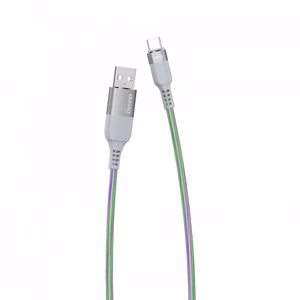 USB Kaapeli Dudao L9XT Flowing Light harmaa Type-C 100cm (LED kaapeli)