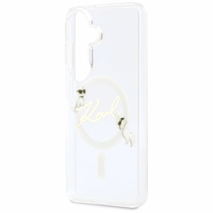 Karl Lagerfeld suojakuori IML KC Script MagSafe Samsung Galaxy S26:lle läpinäkyvä