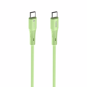 Kaapeli USB C - USB C Forcell F-Energy QC4.0 PD 5A 100W Silicone 1 m C347 vihreä