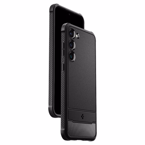 Spigen Rugged Armor Suojakuori Samsung Galaxy S23:lle matta musta