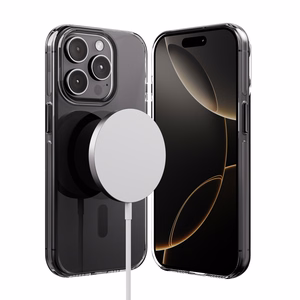 Crong Clear MAG Pro MagSafe suojakuori iPhone 15 Pro -laitteelle, musta