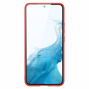 Dux Ducis Yolo tyylikäs suojus ekologisesta nahasta Samsung Galaxy S22 + (S22 Plus) punainen