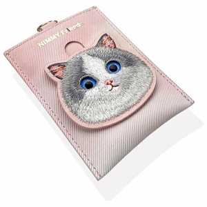 Nimmy Big Eyed Pet 2.0 Kissa Lompakko korttipidike - vaaleanpunainen
