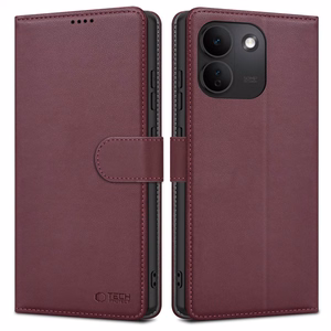 Tech-Protect Wallet case for Xiaomi Redmi Note 17 Pro Max 5G - burgundy