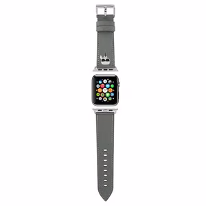 KARL LAGERFELD silicone strap for Apple Watch KLAWLOKHG (Saffiano KH 42 / 44 mm) silver