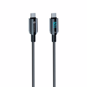 Kaapeli USB C - USB C Forcell F-Energy QC4.0 PD 3A 60W Digital 1,2 m C274 musta