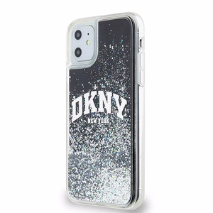 DKNY Liquid Glitter Big Logo Suojakuori iPhone 11 / Xr:lle - musta