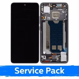 LCD-näyttö yhteensopiva Xiaomi Poco F7 Pro 5G kehyksellä / musta / (Service Pack)
