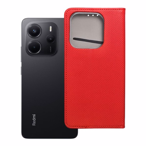 SMART CASE kirjamallinen kotelo puhelimelle XIAOMI Redmi Note 14 4G (GLOBAL - 163,25mm x 76,55mm x 8,16mm) punainen