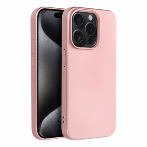 Metallinen Suojakuori iPhone 15 PRO:lle vaaleanpunainen