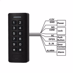 Itsenäinen kulunvalvontalaite näppäimistöllä ja kortinlukijalla, K2-MF, EM / Mifare, IP66