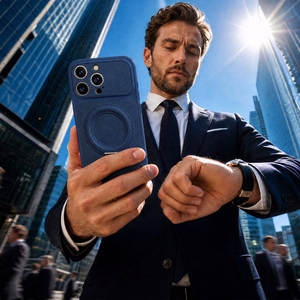 Luxgrip Mag suojakuori iPhone 14 6,1" tummansininen
