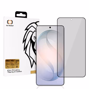 Karkaistu lasi Tel Protect 10X Privacy Titanium Samsung Galaxy S26 Plus:lle sormenjälkiavauksella