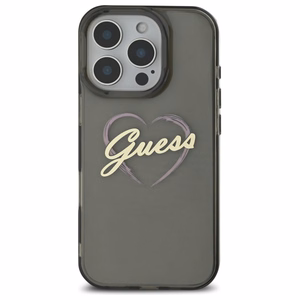 Guess IML Heart Suojakuori iPhone 16 Pro Max:lle - musta