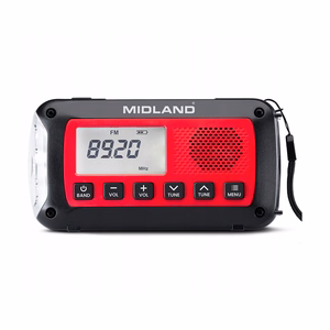 Midland ER100 -hätäradio 2600 mAh:n akulla