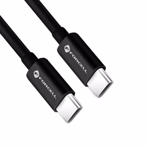 Kaapeli USB C - USB C Forcell F-Energy QC4.0 PD 3A 60W 1 m C338 musta