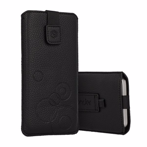 WONDER Deko Pouch Case (Size XXL) for Samsung S25 Ultra/S24 Ultra/M35/M23/A16 5G/Xiaomi Redmi 14C black