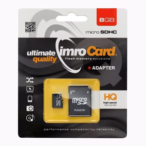 Imro muistikortti 8GB microSDHC cl. 4 + sovitin
