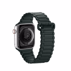 Dux Ducis Strap (Armor Version) hihna Apple Watch Ultra, SE, 9, 8, 7, 6, 5, 4, 3, 2, 1 (49, 45, 44, 42 mm) silikoni magneettinen hihna rannekoru vihreä