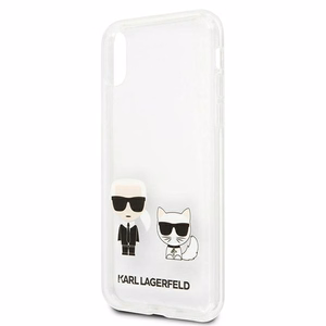 Karl Lagerfeld Karl & Choupette iPhone Xs Max Suojakuori - Läpinäkyvä