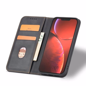 Magneetti Fancy Case tapauksessa iPhone 14 Pro flip kansi lompakko jalusta musta