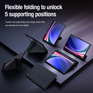 Nillkin Bumper Nahkainen Case Pro Suojakuori Samsung Galaxy Tab S9+:lle - musta