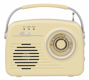 Setty Bluetooth-kaiutin radiolla Retro P350 hiekanvärinen
