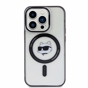 Karl Lagerfeld KLHMP15XHCHNOTK iPhone 15 Pro Max 6,7 läpinäkyvä kovakuori IML Choupetin pää MagSafe