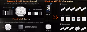 S1-B(WT) AC Triac -himmennin, Push-Dimm, Tuya, Wi-Fi