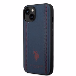 US Polo USHCP14MPFAV iPhone 14 Plus 6.7" laivastonsininen nahkaommel