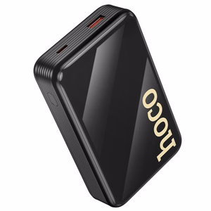 Hoco Q37A -varavirtalähde 20000 mAh QC PD 22,5W sisäänrakennetuilla kaapeleilla USB-C + Lightning, musta