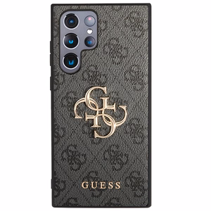 Guess GUHCS23L4GMGGR S23 Ultra S918 harmaa/harmaa kovakuori 4G Big Metal Logo