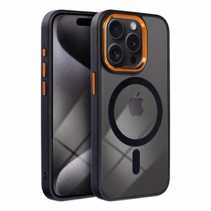 Suojakuori iPhone 15:lle Color Edge Mag Cover yhteensopiva MagSafe musta-kulta