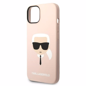 Karl Lagerfeld KLHCP14MSLKHLP iPhone 14 Plus 6.7 kovakuori vaaleanpunainen / vaaleanpunainen Silicone Karl's Head