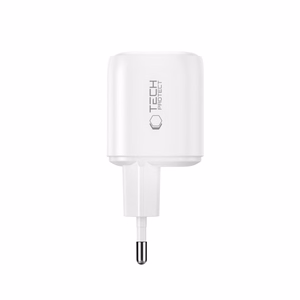 Tech-Protect NCA100W-GaN 3-liitäntäinen 100 W PD 3.2/QC 3.0 -verkkolaite – valkoinen